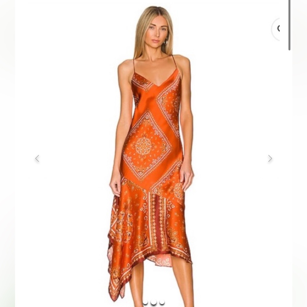Cami NYC Orange Paisley Dress